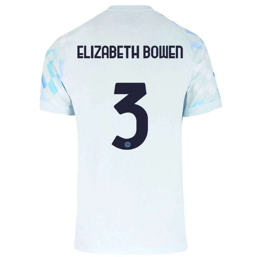 Danxen Damen Kate Elizabeth Bowen #3 Weiß Blau Auswärtstrikot Trikot 2025/26 T-Shirt