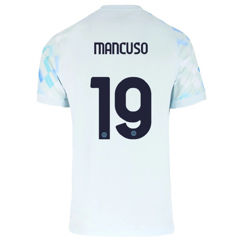 Danxen Damen Matias Mancuso #19 Weiß Blau Auswärtstrikot Trikot 2025/26 T-Shirt