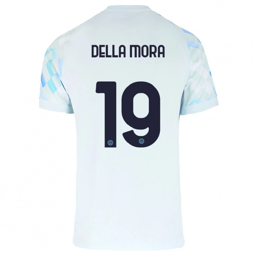 Danxen Damen Tommaso Della Mora #19 Weiß Blau Auswärtstrikot Trikot 2025/26 T-Shirt