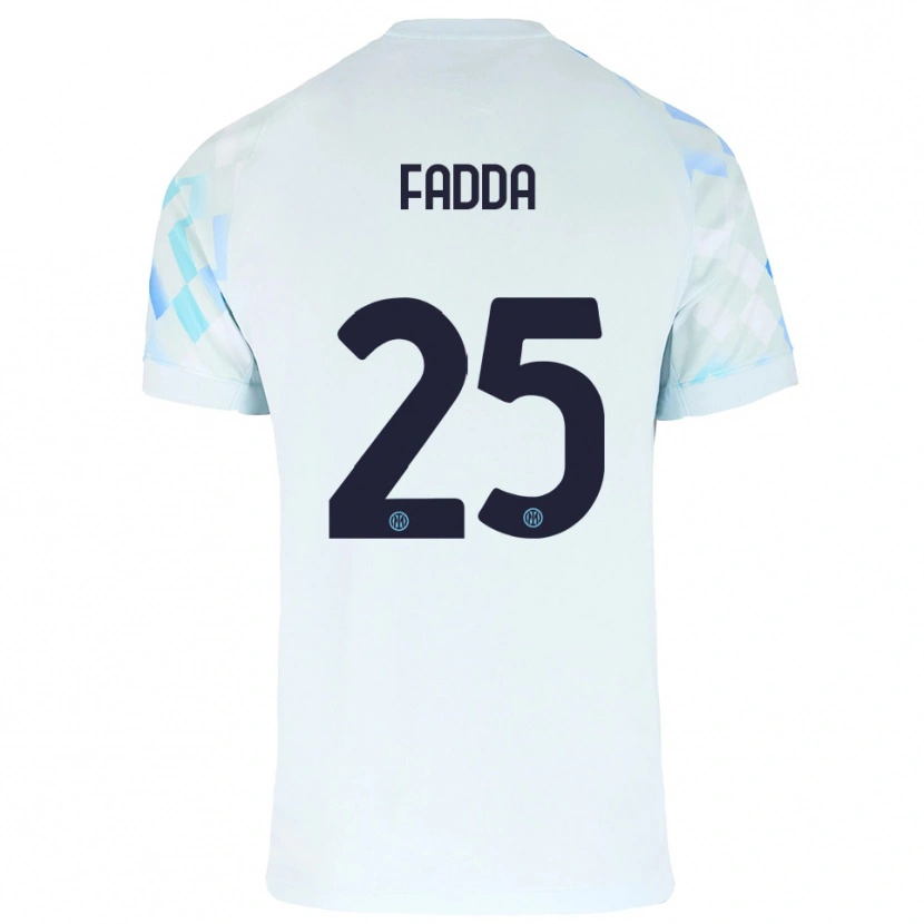 Danxen Damen Paola Fadda #25 Weiß Blau Auswärtstrikot Trikot 2025/26 T-Shirt