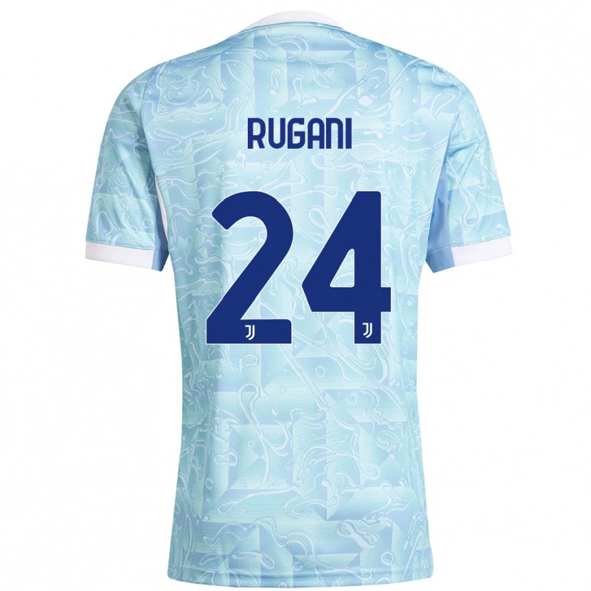 Danxen Damen Daniele Rugani #24 Himmelblau Gelb Auswärtstrikot Trikot 2025/26 T-Shirt