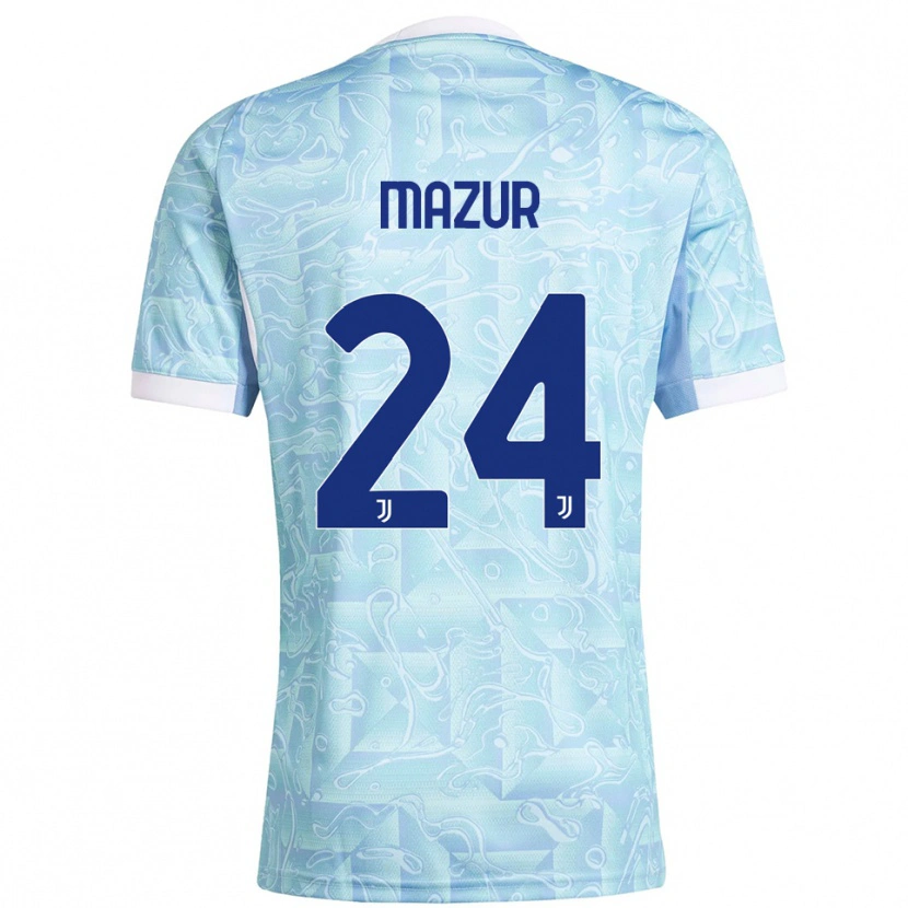 Danxen Damen Patryk Mazur #24 Himmelblau Gelb Auswärtstrikot Trikot 2025/26 T-Shirt