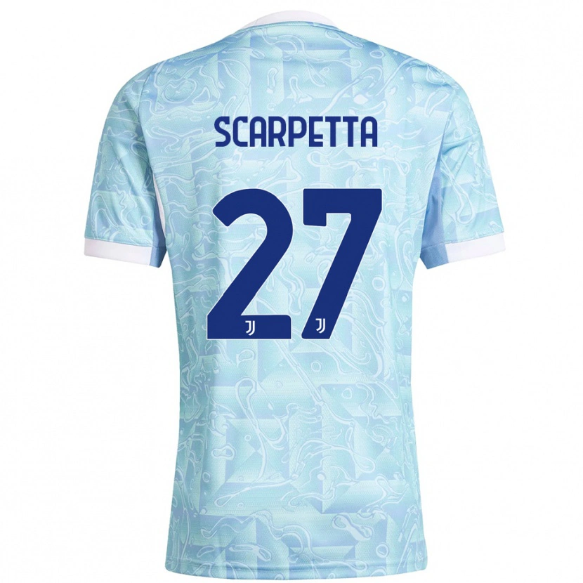 Danxen Damen Jacopo Scarpetta #27 Himmelblau Gelb Auswärtstrikot Trikot 2025/26 T-Shirt