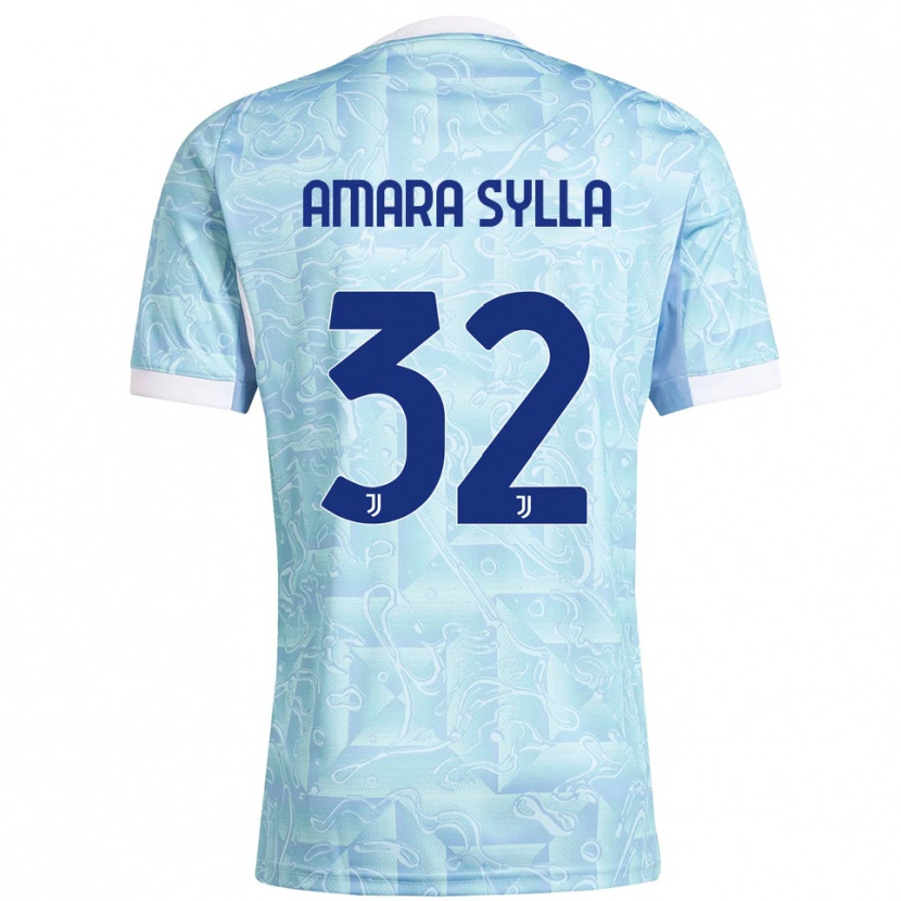 Danxen Damen Idris Amara Sylla #32 Himmelblau Gelb Auswärtstrikot Trikot 2025/26 T-Shirt