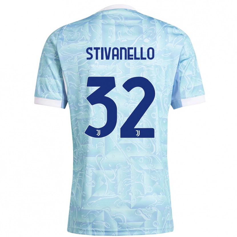 Danxen Damen Riccardo Stivanello #32 Himmelblau Gelb Auswärtstrikot Trikot 2025/26 T-Shirt
