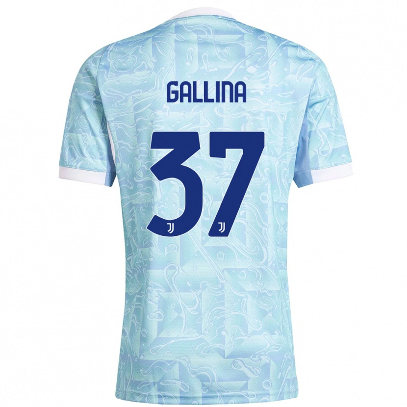 Danxen Damen Arianna Gallina #37 Himmelblau Gelb Auswärtstrikot Trikot 2025/26 T-Shirt