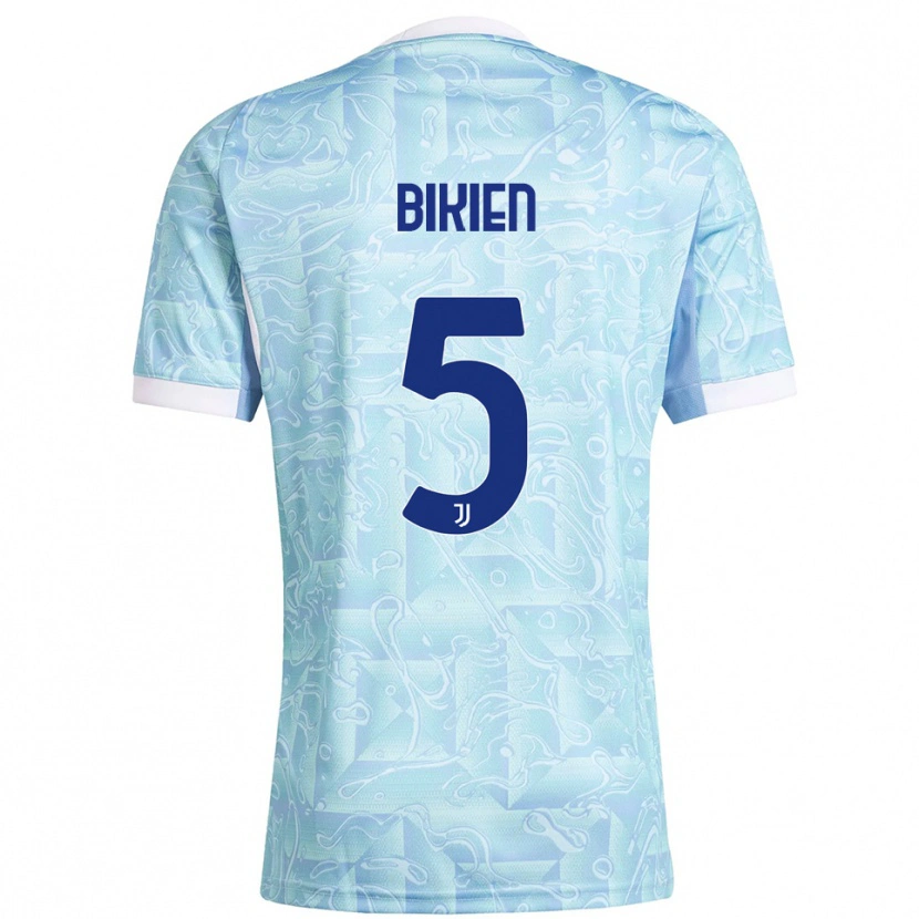Danxen Damen Felix Nzouango Bikien #5 Himmelblau Gelb Auswärtstrikot Trikot 2025/26 T-Shirt