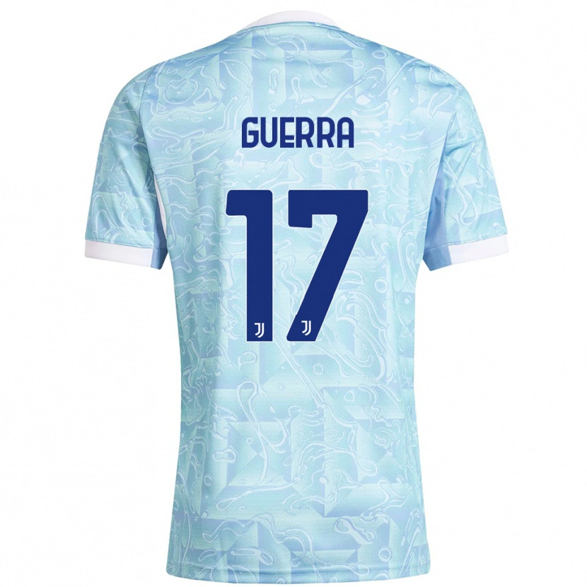 Danxen Damen Simone Guerra #17 Himmelblau Gelb Auswärtstrikot Trikot 2025/26 T-Shirt