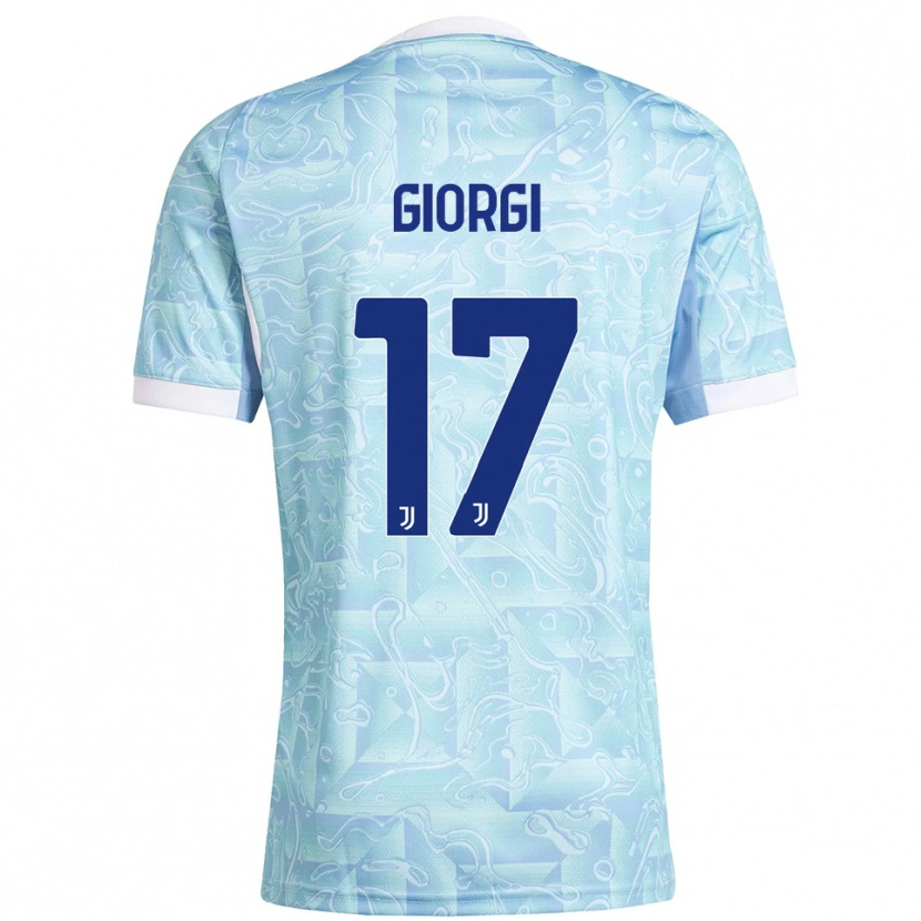 Danxen Damen Lorenzo Giorgi #17 Himmelblau Gelb Auswärtstrikot Trikot 2025/26 T-Shirt