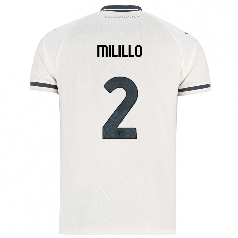 Danxen Damen Flavio Milillo #2 Weiß Marineblau Auswärtstrikot Trikot 2025/26 T-Shirt