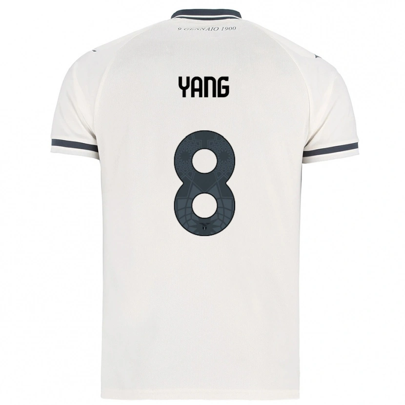 Danxen Damen Lina Yang #8 Weiß Marineblau Auswärtstrikot Trikot 2025/26 T-Shirt