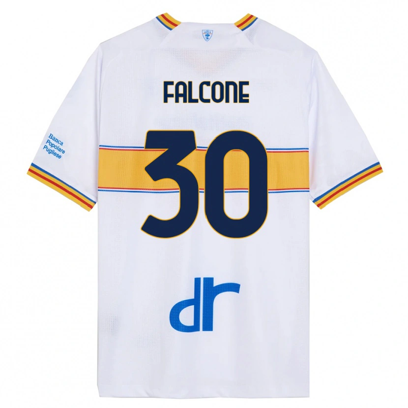 Danxen Damen Wladimiro Falcone #30 Weiß Gelb Auswärtstrikot Trikot 2025/26 T-Shirt