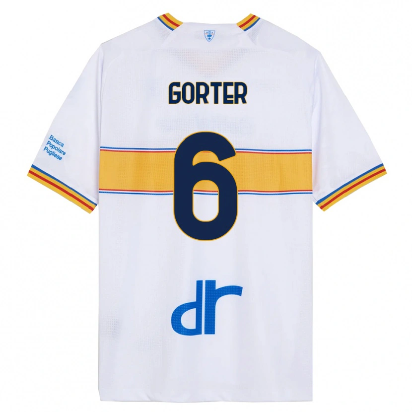 Danxen Damen Olaf Gorter #6 Weiß Gelb Auswärtstrikot Trikot 2025/26 T-Shirt