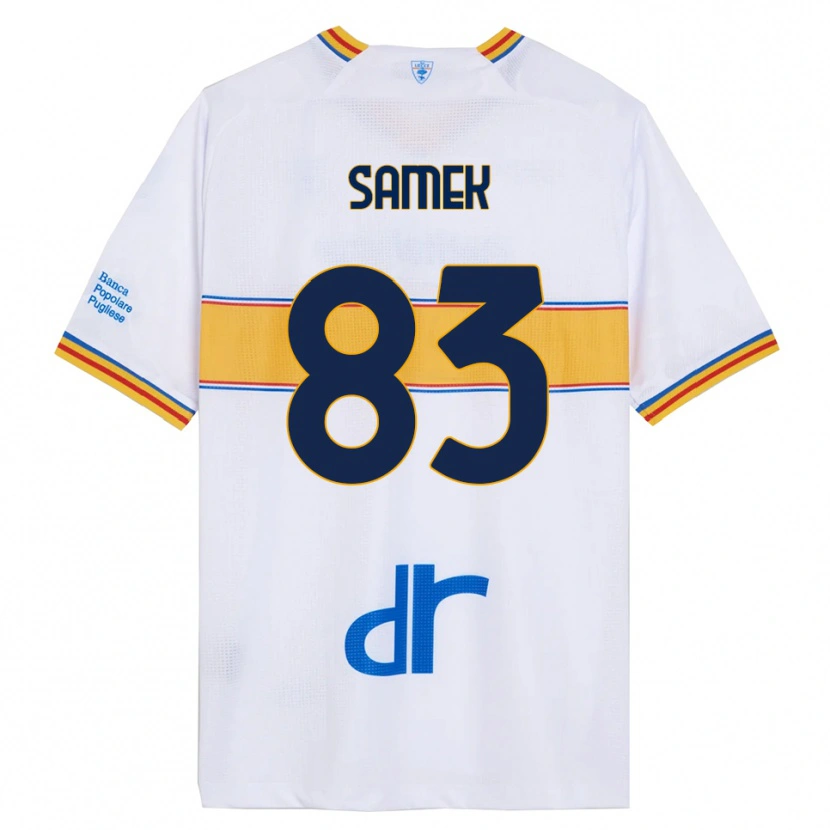 Danxen Damen Daniel Samek #83 Weiß Gelb Auswärtstrikot Trikot 2025/26 T-Shirt