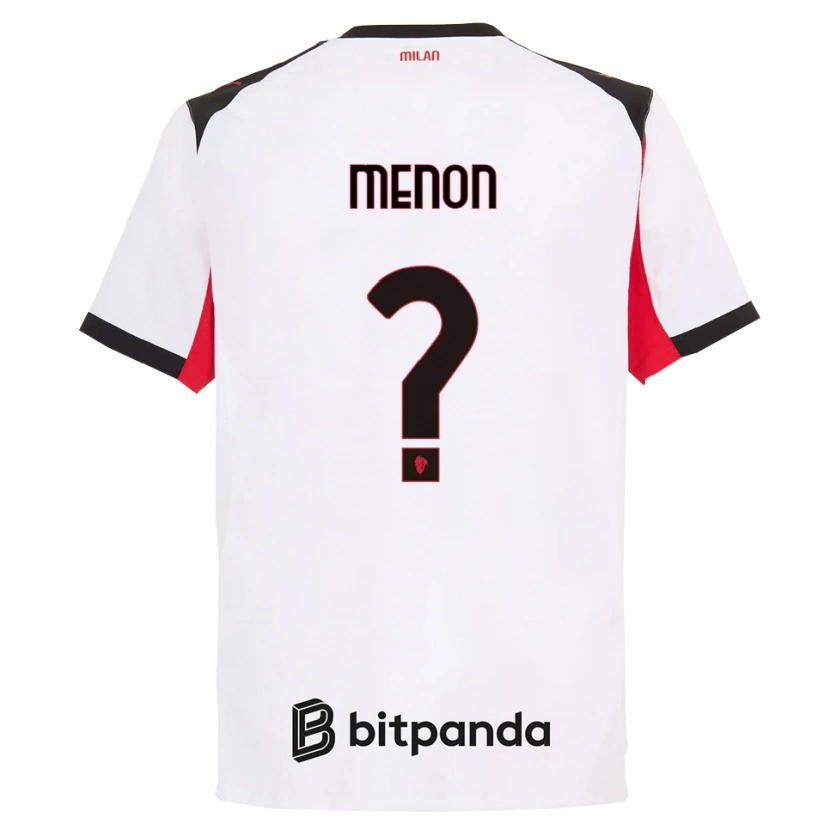 Danxen Damen Luca Menon #0 Weiß Schwarz Auswärtstrikot Trikot 2025/26 T-Shirt