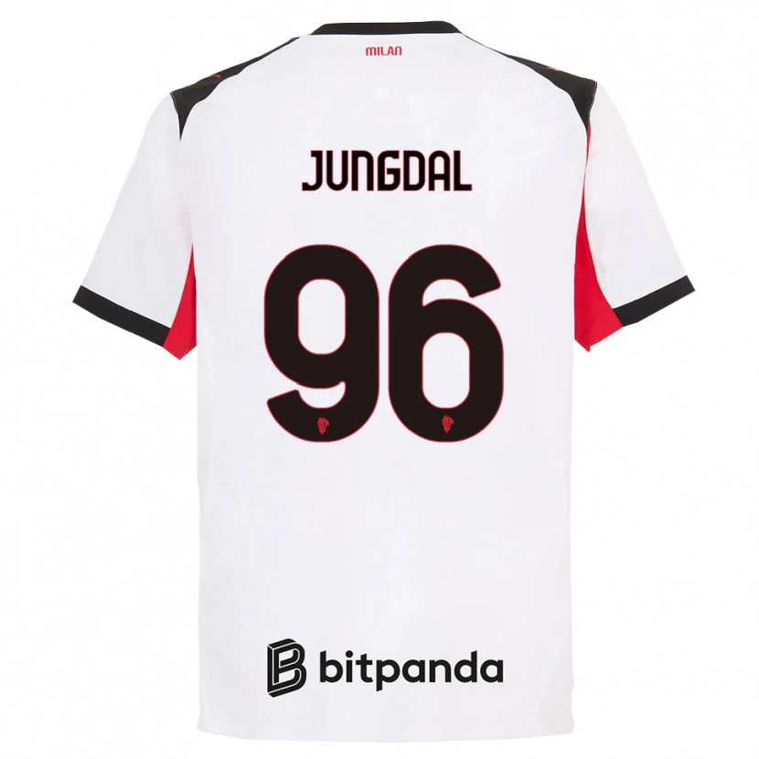 Danxen Damen Andreas Jungdal #96 Weiß Schwarz Auswärtstrikot Trikot 2025/26 T-Shirt