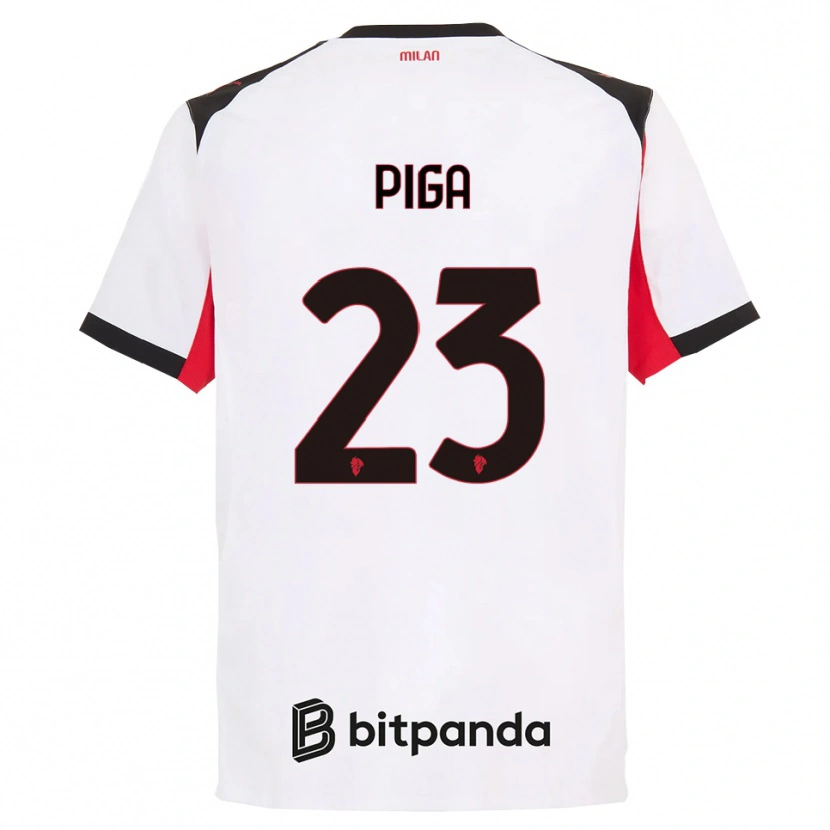 Danxen Damen Julie Piga #23 Weiß Schwarz Auswärtstrikot Trikot 2025/26 T-Shirt