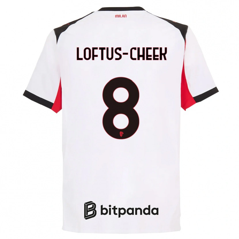 Danxen Damen Ruben Loftus-Cheek #8 Weiß Schwarz Auswärtstrikot Trikot 2025/26 T-Shirt