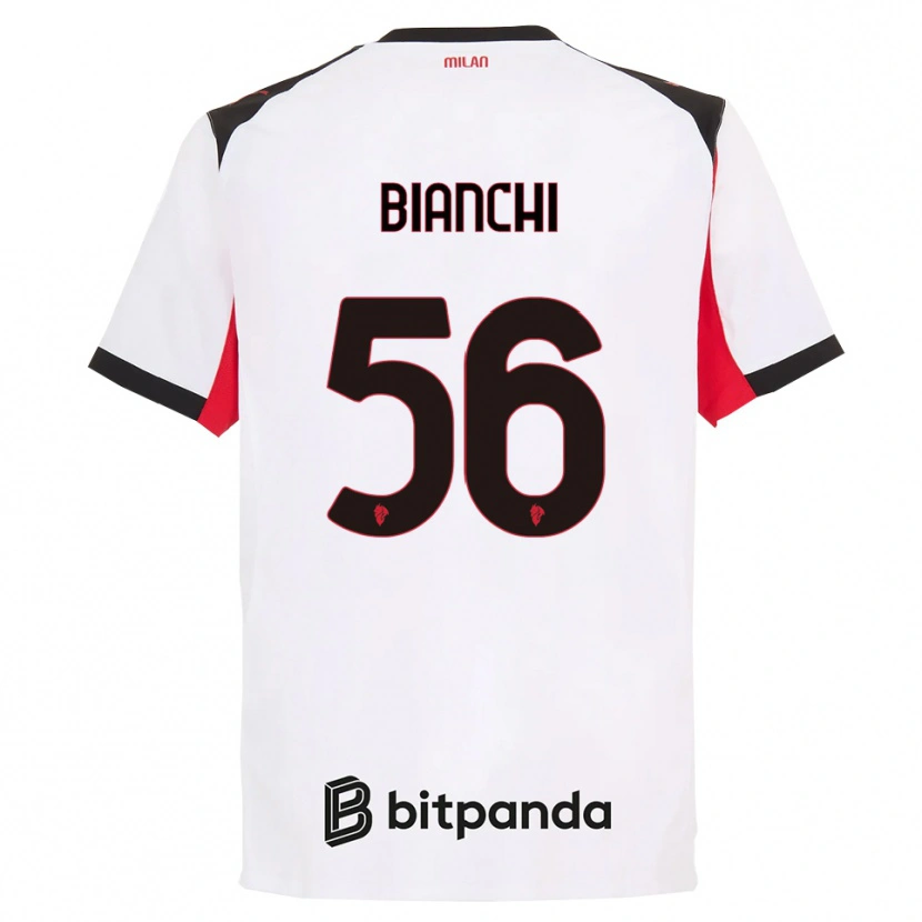 Danxen Damen Alessandro Bianchi #56 Weiß Schwarz Auswärtstrikot Trikot 2025/26 T-Shirt