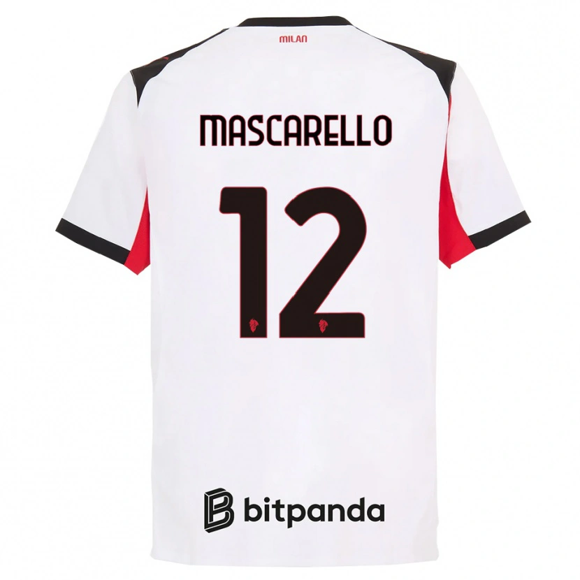 Danxen Damen Marta Mascarello #12 Weiß Schwarz Auswärtstrikot Trikot 2025/26 T-Shirt