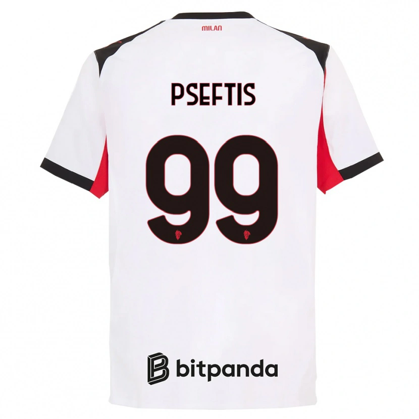 Danxen Damen Fotios Pseftis #99 Weiß Schwarz Auswärtstrikot Trikot 2025/26 T-Shirt
