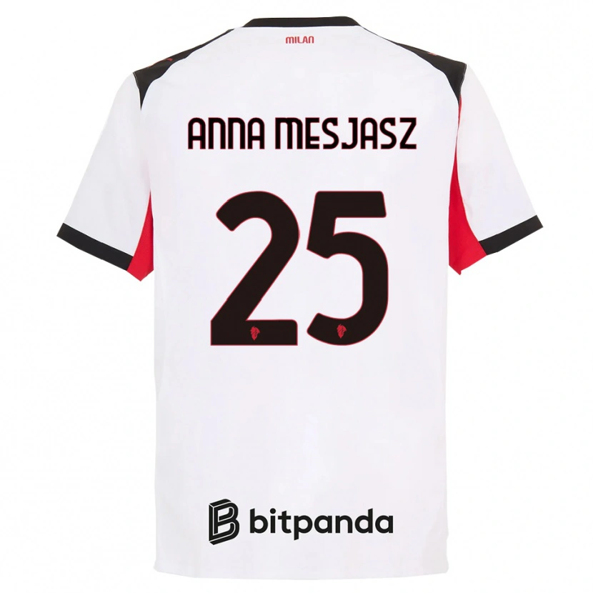 Danxen Damen Małgorzata Anna Mesjasz #25 Weiß Schwarz Auswärtstrikot Trikot 2025/26 T-Shirt