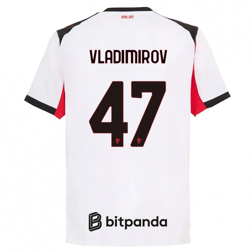 Danxen Damen Valeri Vladimirov #47 Weiß Schwarz Auswärtstrikot Trikot 2025/26 T-Shirt