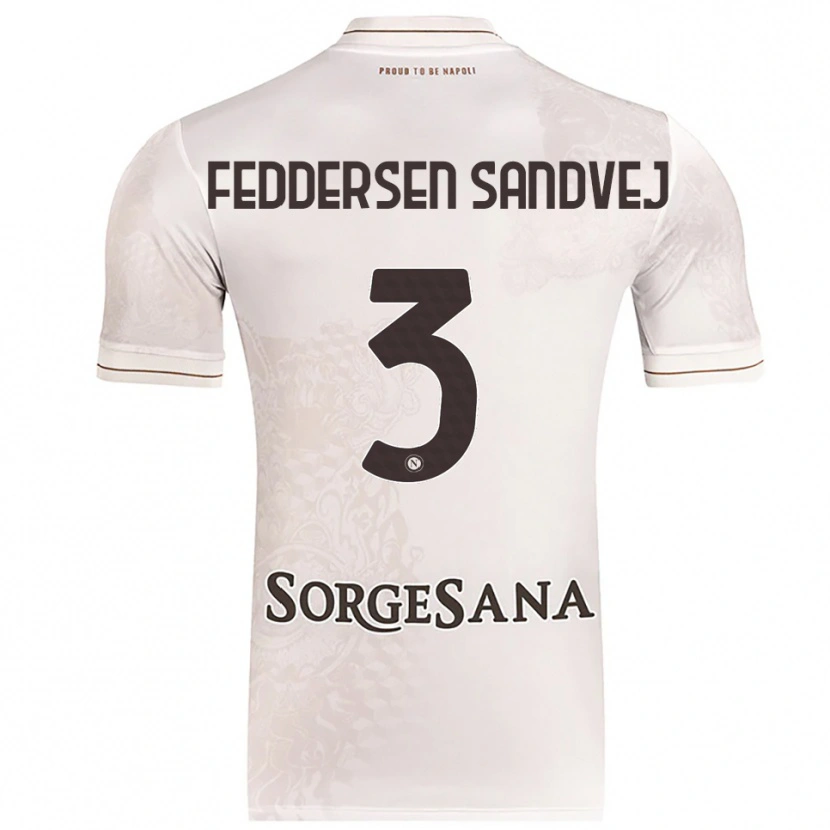 Danxen Damen Cecilie Feddersen Sandvej #3 Champagner Braun Auswärtstrikot Trikot 2025/26 T-Shirt