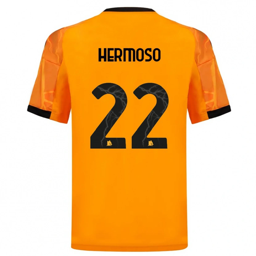Danxen Damen Mario Hermoso #22 Orange Schwarz Auswärtstrikot Trikot 2025/26 T-Shirt