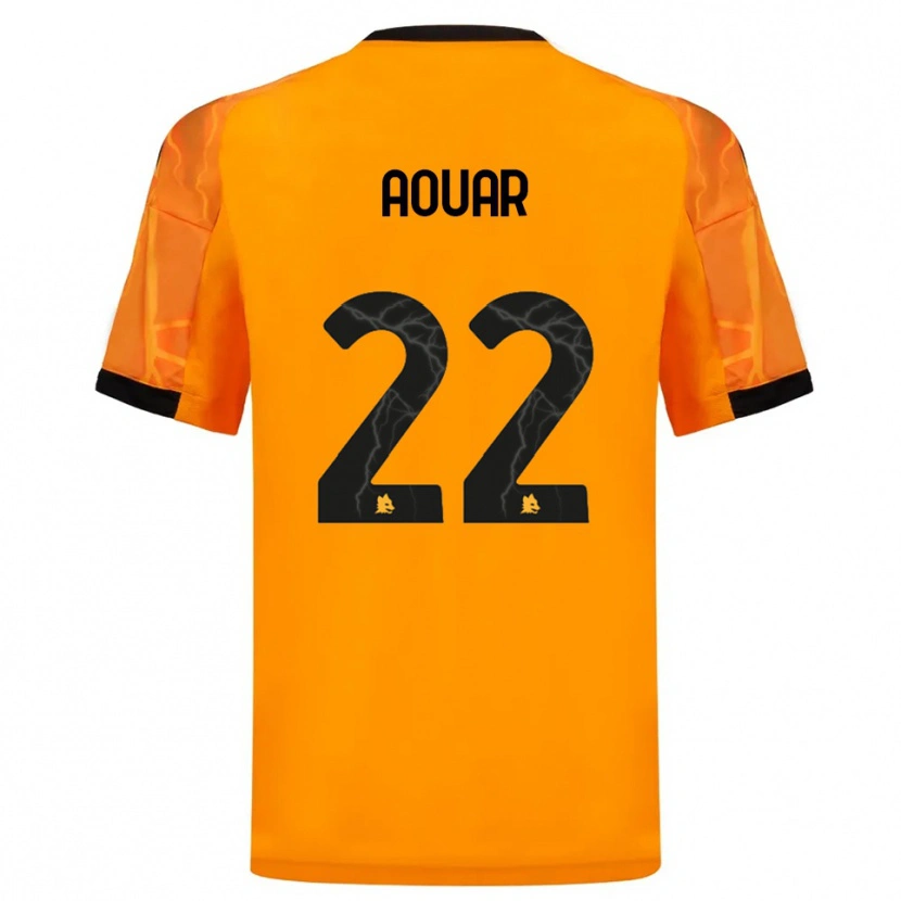 Danxen Damen Houssem Aouar #22 Orange Schwarz Auswärtstrikot Trikot 2025/26 T-Shirt