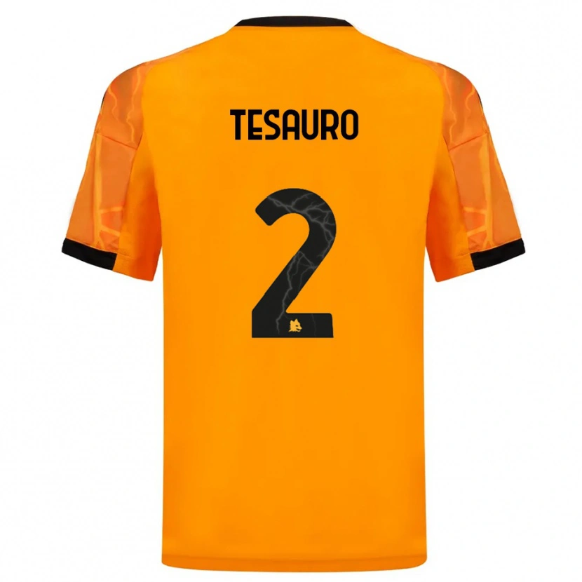 Danxen Damen Emanuele Tesauro #2 Orange Schwarz Auswärtstrikot Trikot 2025/26 T-Shirt
