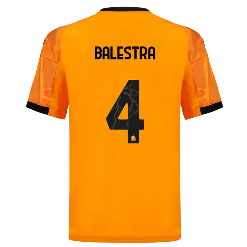 Danxen Damen Christian Balestra #4 Orange Schwarz Auswärtstrikot Trikot 2025/26 T-Shirt