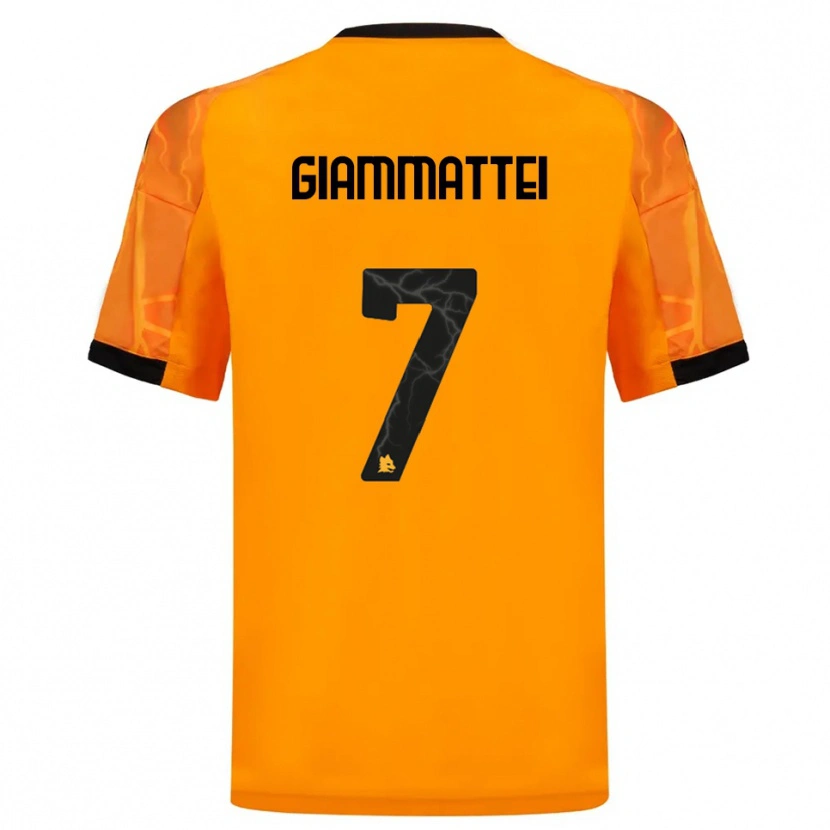Danxen Damen Gioele Giammattei #7 Orange Schwarz Auswärtstrikot Trikot 2025/26 T-Shirt