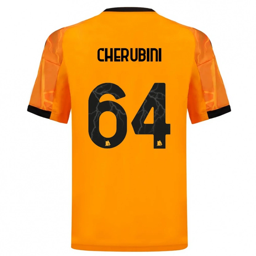 Danxen Damen Luigi Cherubini #64 Orange Schwarz Auswärtstrikot Trikot 2025/26 T-Shirt