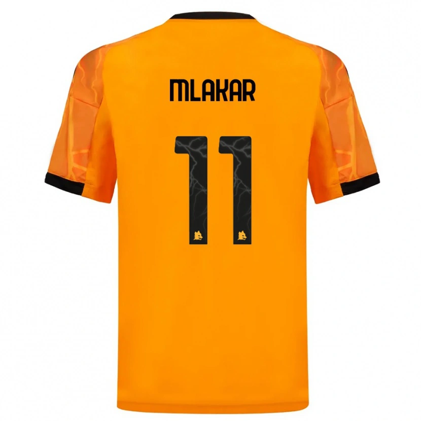 Danxen Damen Luka Mlakar #11 Orange Schwarz Auswärtstrikot Trikot 2025/26 T-Shirt