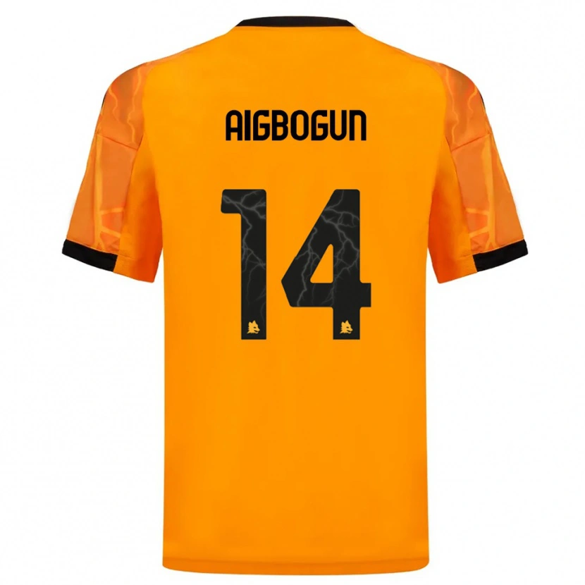 Danxen Damen Eseosa Aigbogun #14 Orange Schwarz Auswärtstrikot Trikot 2025/26 T-Shirt