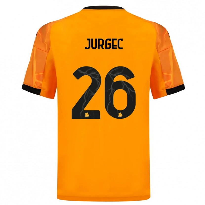 Danxen Damen Jan Jurgec #26 Orange Schwarz Auswärtstrikot Trikot 2025/26 T-Shirt