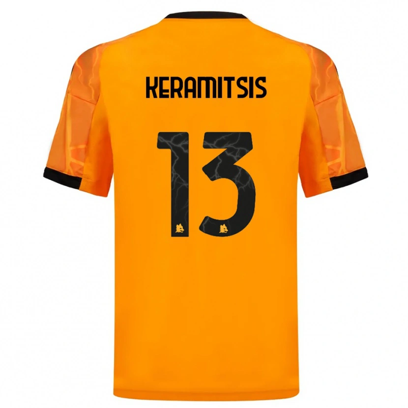 Danxen Damen Dimitrios Keramitsis #13 Orange Schwarz Auswärtstrikot Trikot 2025/26 T-Shirt
