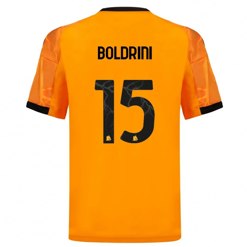 Danxen Damen Mattia Boldrini #15 Orange Schwarz Auswärtstrikot Trikot 2025/26 T-Shirt