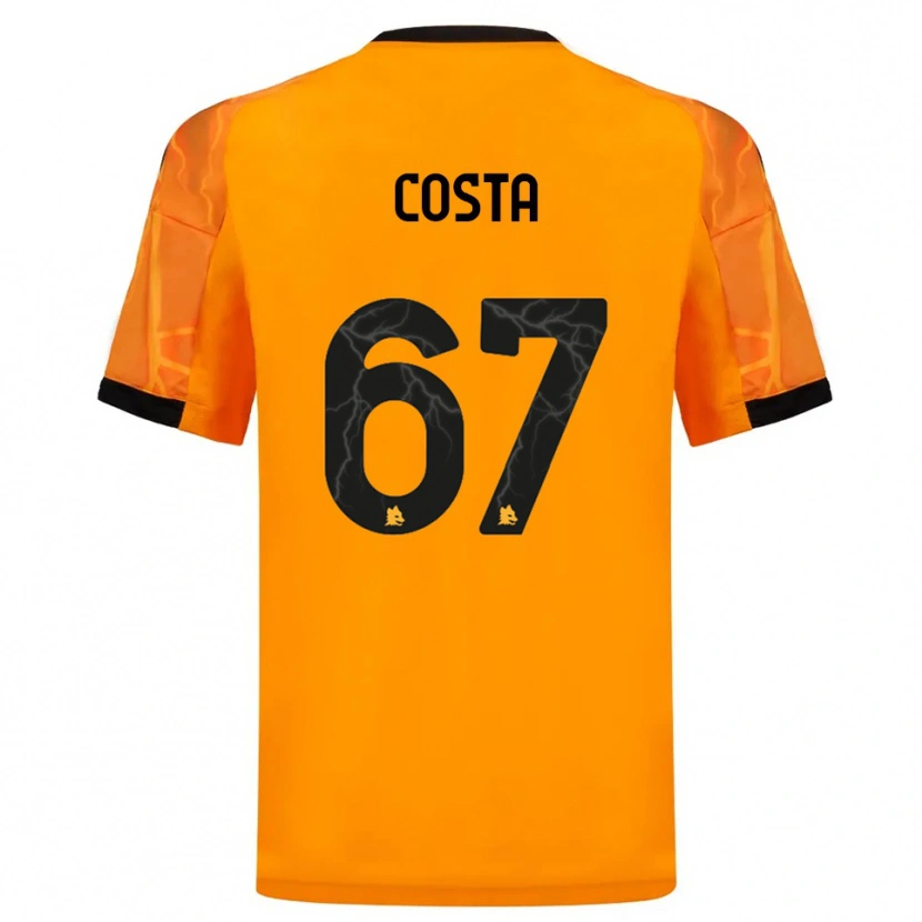 Danxen Damen João Costa #67 Orange Schwarz Auswärtstrikot Trikot 2025/26 T-Shirt
