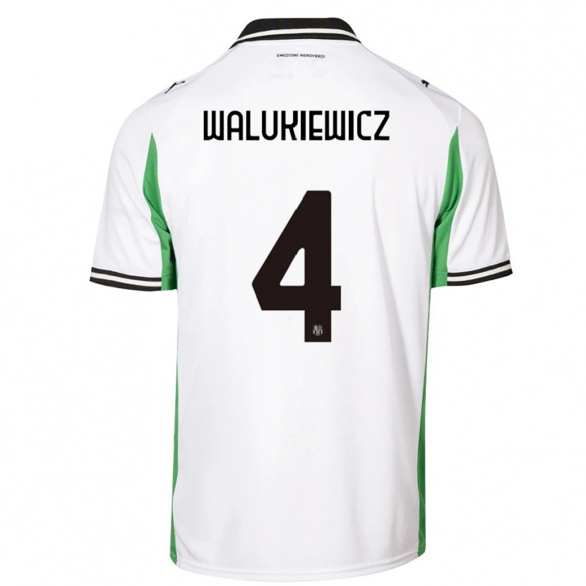 Danxen Damen Sebastian Walukiewicz #4 Weiß Grün Schwarz Auswärtstrikot Trikot 2025/26 T-Shirt