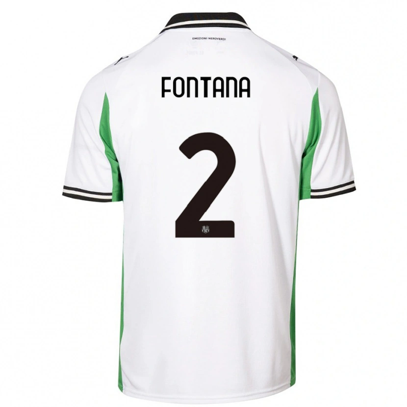 Danxen Damen Fabrizio Fontana #2 Weiß Grün Schwarz Auswärtstrikot Trikot 2025/26 T-Shirt