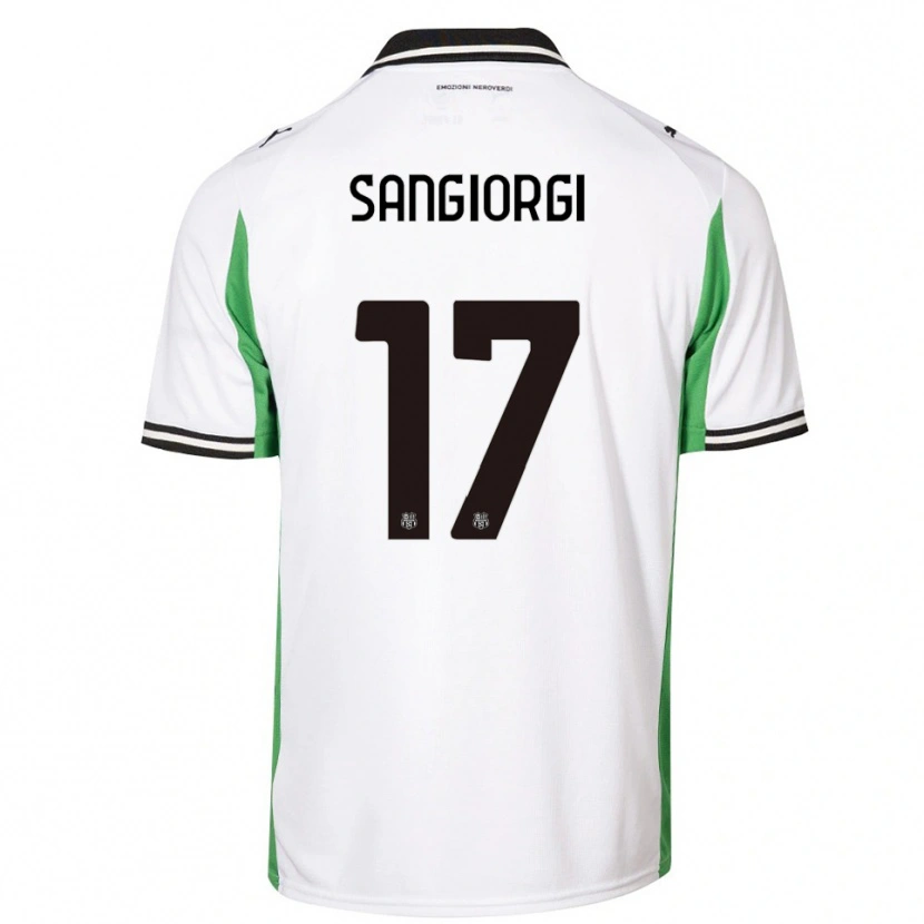 Danxen Damen Federico Sangiorgi #17 Weiß Grün Schwarz Auswärtstrikot Trikot 2025/26 T-Shirt