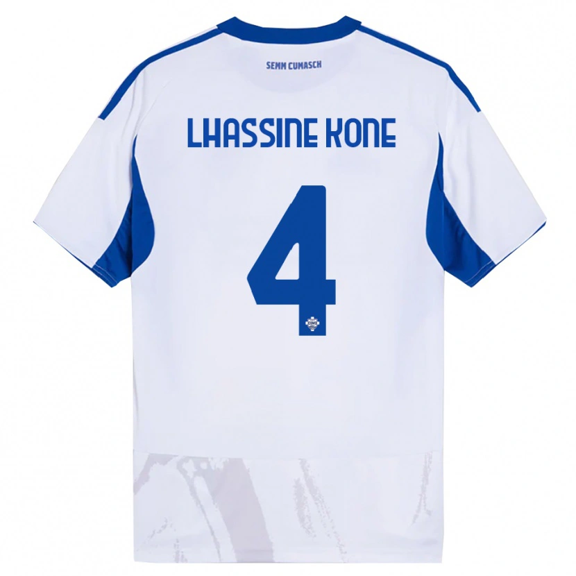 Danxen Damen Ben Lhassine Kone #4 Weiß Blau Auswärtstrikot Trikot 2025/26 T-Shirt