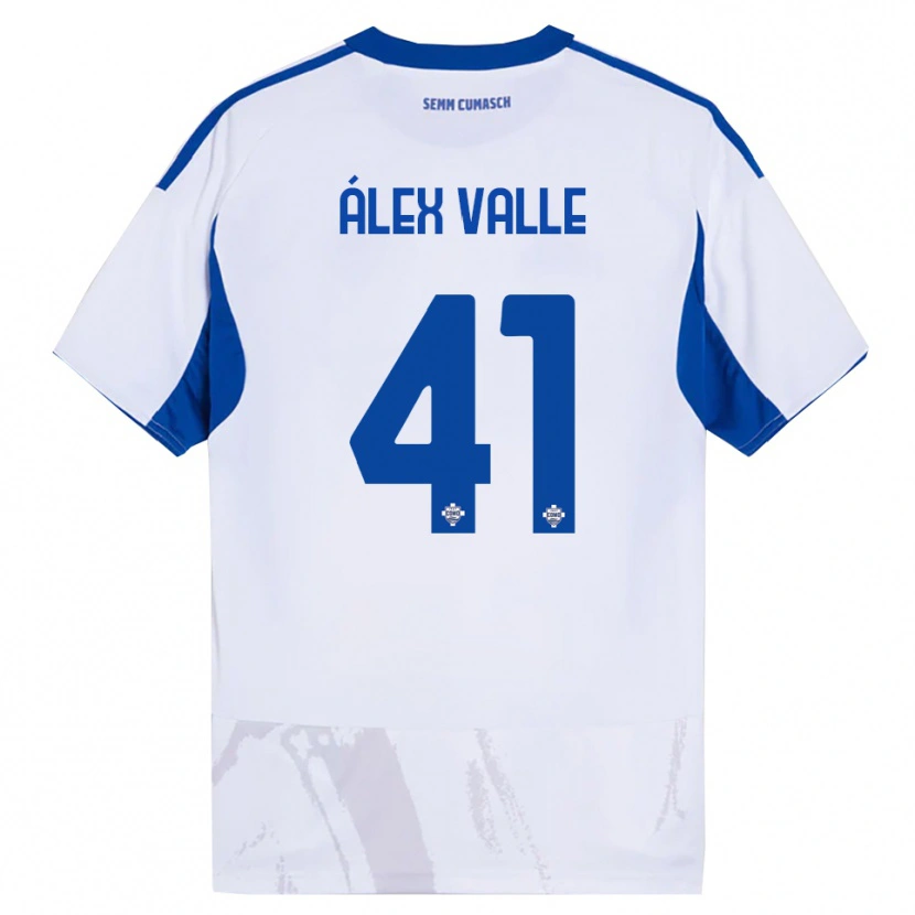 Danxen Damen Álex Valle #41 Weiß Blau Auswärtstrikot Trikot 2025/26 T-Shirt