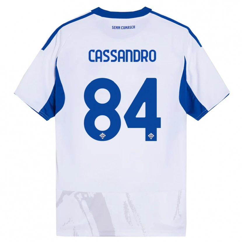 Danxen Damen Tommaso Cassandro #84 Weiß Blau Auswärtstrikot Trikot 2025/26 T-Shirt