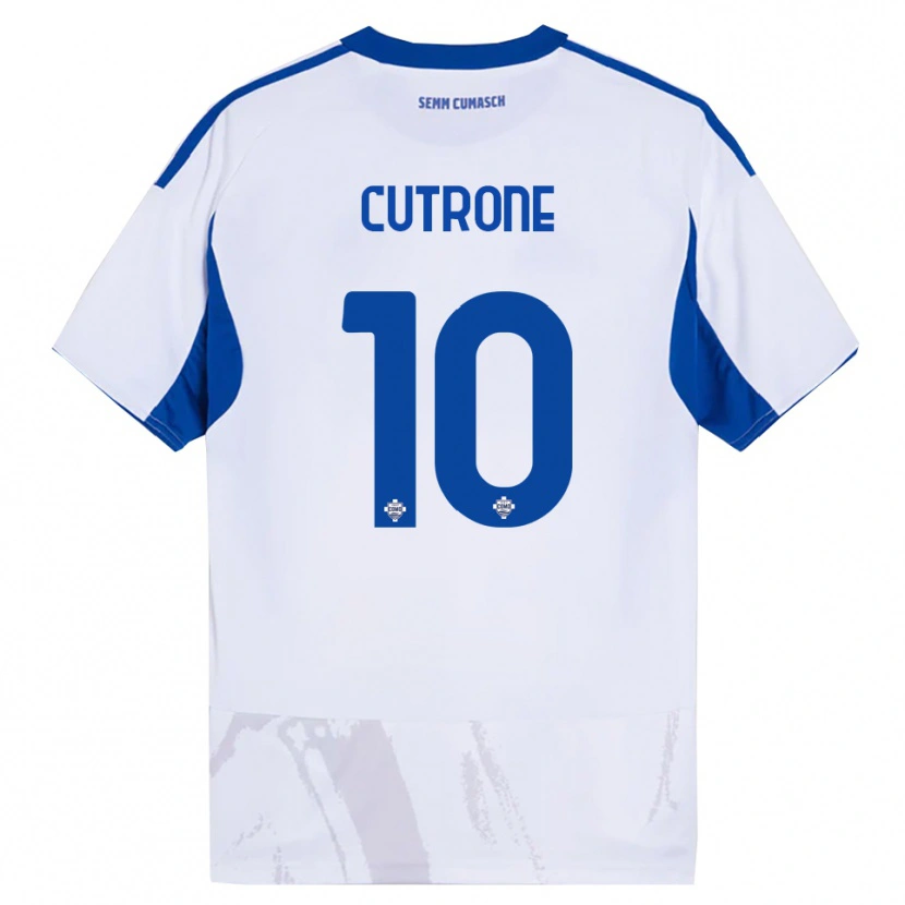 Danxen Damen Patrick Cutrone #10 Weiß Blau Auswärtstrikot Trikot 2025/26 T-Shirt