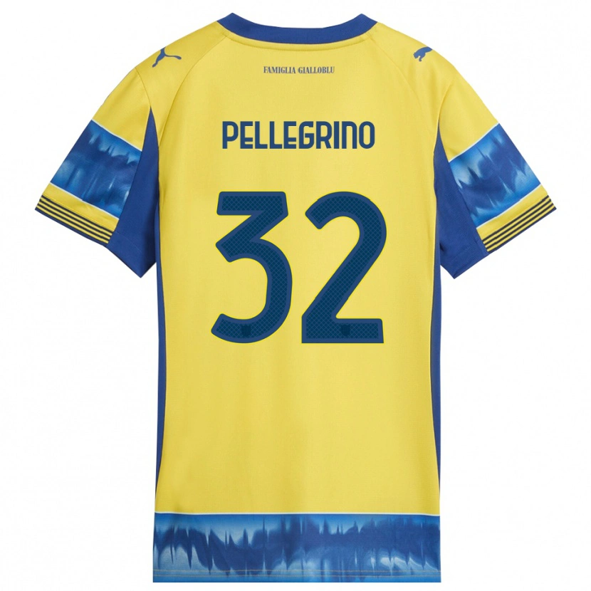 Danxen Damen Mateo Pellegrino #32 Gelb Blau Auswärtstrikot Trikot 2025/26 T-Shirt