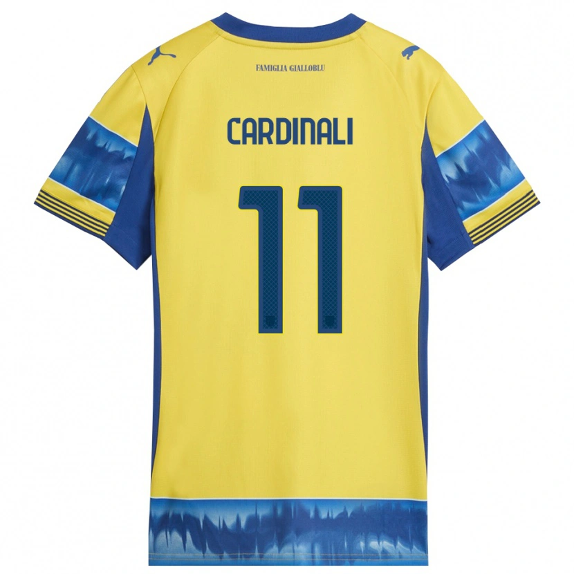 Danxen Damen Alessandro Cardinali #11 Gelb Blau Auswärtstrikot Trikot 2025/26 T-Shirt