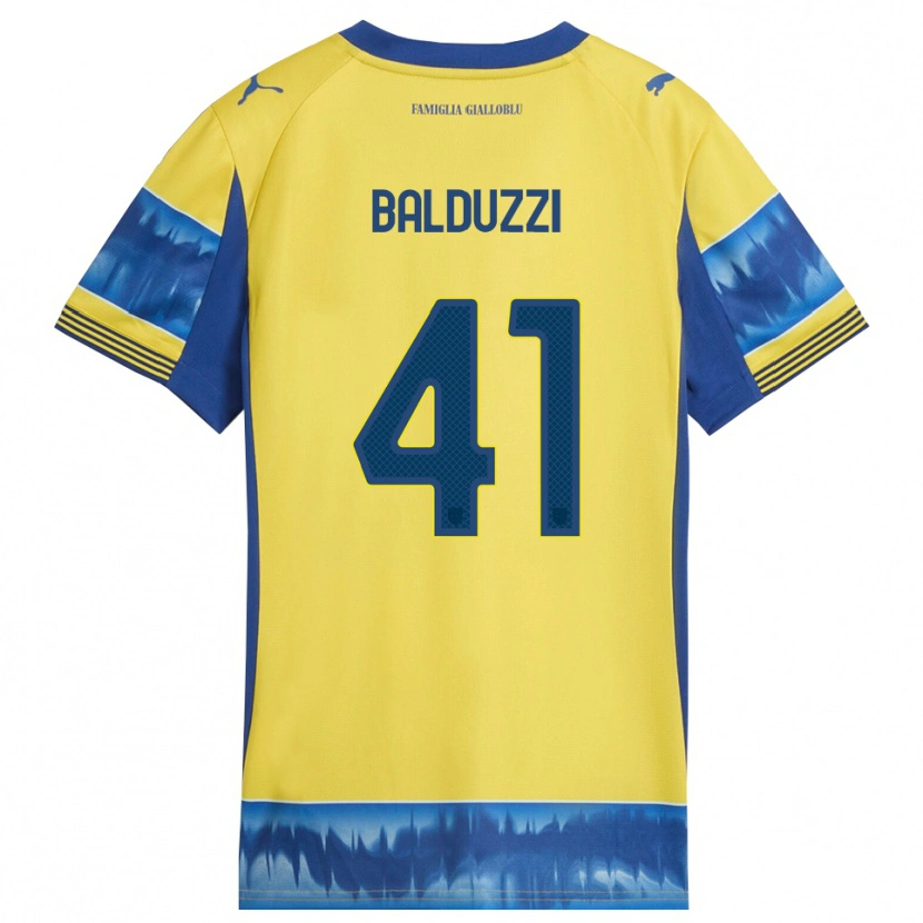 Danxen Damen Davide Balduzzi #41 Gelb Blau Auswärtstrikot Trikot 2025/26 T-Shirt